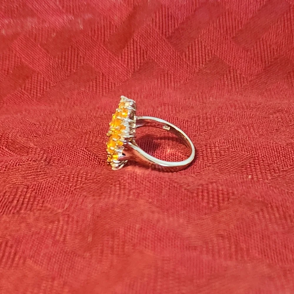 SS gemstone ring Size 7 - Picture 2 of 4